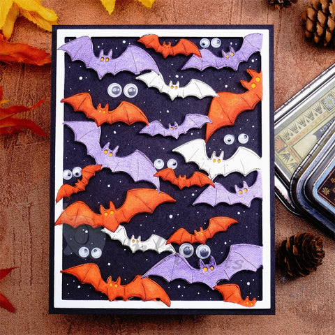 Inlovearts Bat Background Board Metal Cutting Dies