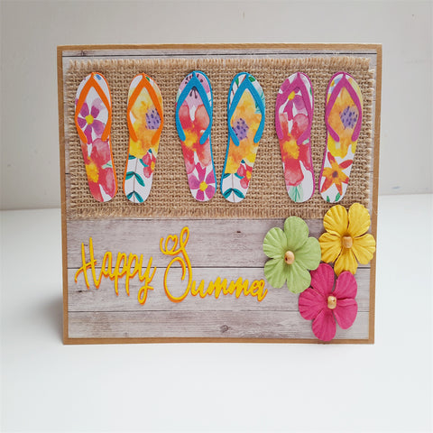Inlovearts Beach Flip Flops Cutting Dies