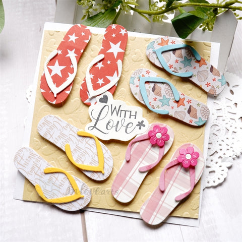 Inlovearts Beach Flip Flops Cutting Dies