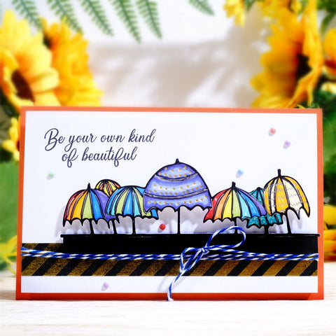 Inlovearts Beach Umbrella Border Cutting Dies