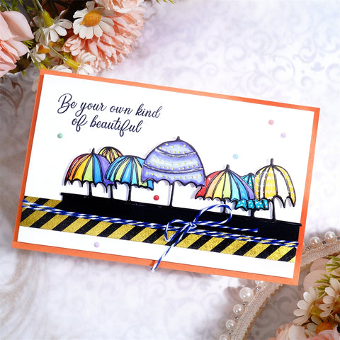 Inlovearts Beach Umbrella Border Cutting Dies