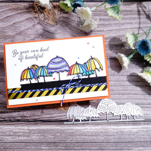 Inlovearts Beach Umbrella Border Cutting Dies
