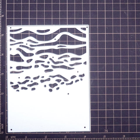 Inlovearts Stackable Beach and Wave Background Board Cutting Dies