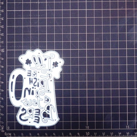 Inlovearts Beer Mug with Till be Irich in Few Beers Word Cutting Dies