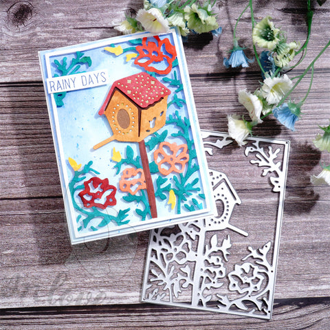 Inlovearts Bird House Rectangular Frame Cutting Dies