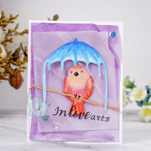 Inlovearts Bird in the Umbrella Cutting Dies