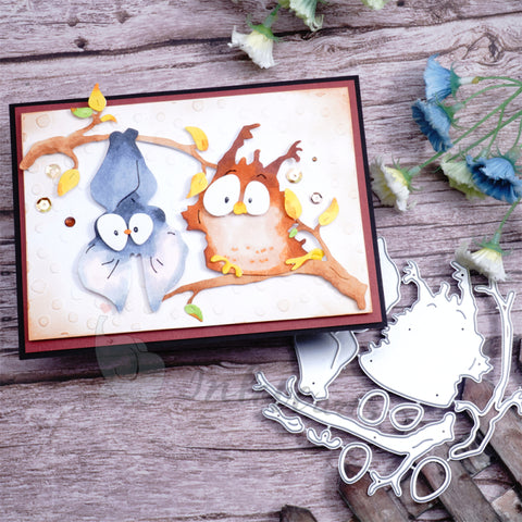 Inlovearts Birds Hanging on the Tree Cutting Dies