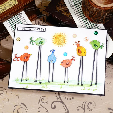Inlovearts Birds with Long Feet Cutting Dies