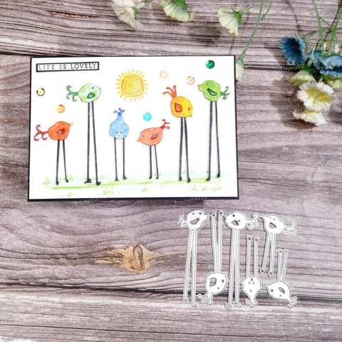 Inlovearts Birds with Long Feet Cutting Dies