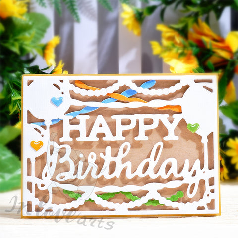 Inlovearts Birthday Balloon Background Board Cutting Dies