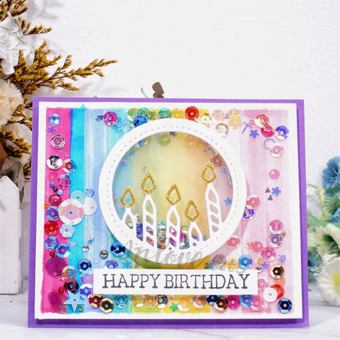 Inlovearts Birthday Candle Frame Cutting Dies