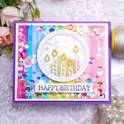 Inlovearts Birthday Candle Frame Cutting Dies