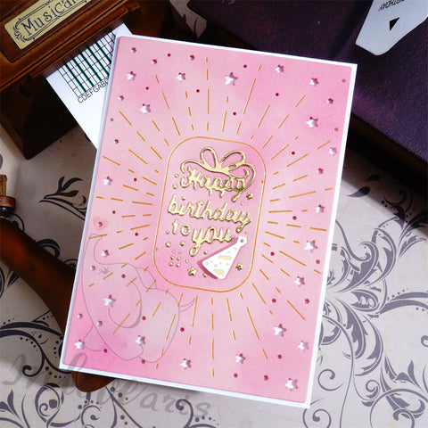 Inlovearts Birthday Shining Star Background Board Cutting Dies
