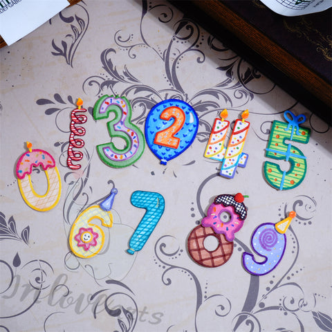 Inlovearts Birthday Theme Number Cutting Dies