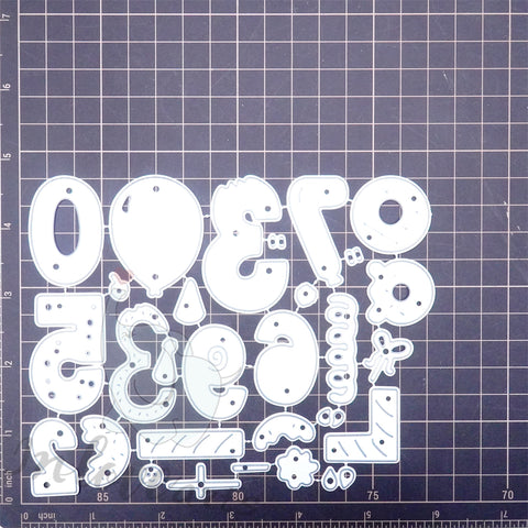 Inlovearts Birthday Theme Number Cutting Dies