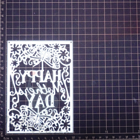 Inlovearts Birthday Theme with Butterfly Background Board Cutting Dies