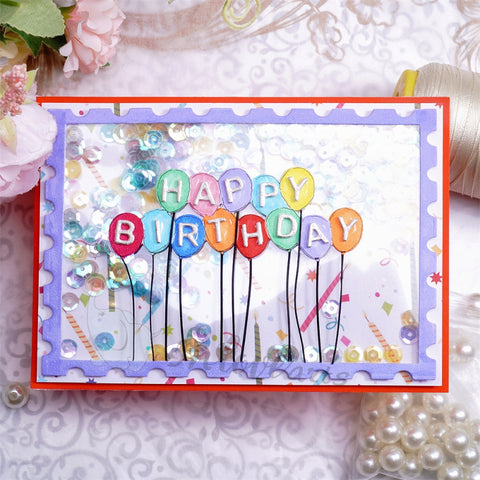 Inlovearts Birthday Word and Balloon Cutting Dies