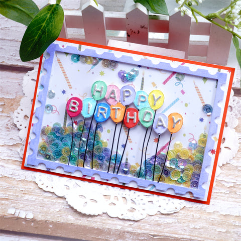 Inlovearts Birthday Word and Balloon Cutting Dies