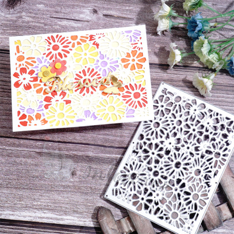 Inlovearts Blooming Daisy Background Board Cutting Dies