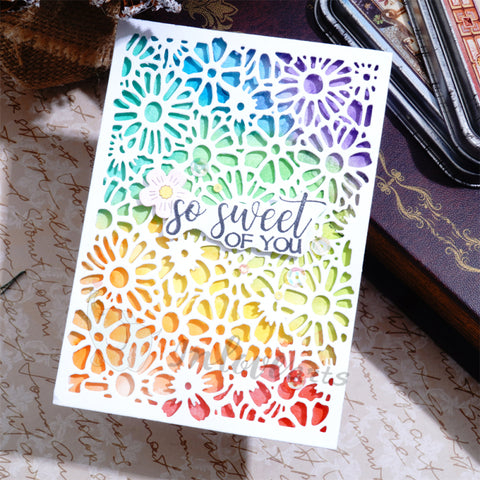 Inlovearts Blooming Daisy Background Board Cutting Dies