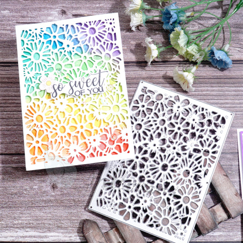 Inlovearts Blooming Daisy Background Board Cutting Dies