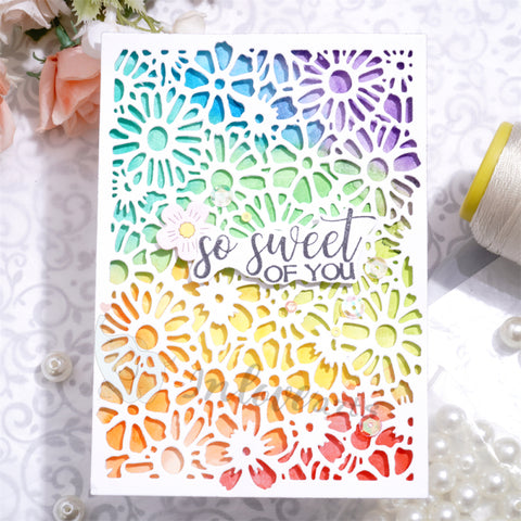 Inlovearts Blooming Daisy Background Board Cutting Dies