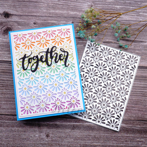 Inlovearts Blooming Daisy Background Board Cutting Dies