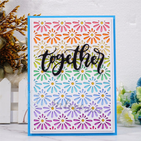 Inlovearts Blooming Daisy Background Board Cutting Dies