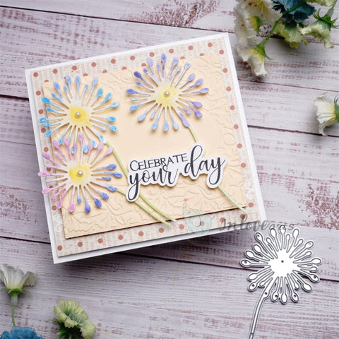 Inlovearts Blooming Dandelion Cutting Dies