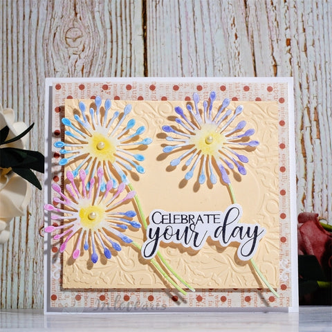 Inlovearts Blooming Dandelion Cutting Dies