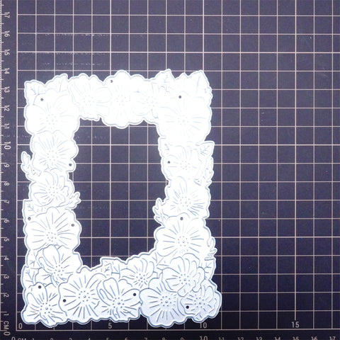 Inlovearts Blooming Flower Frame Cutting Dies