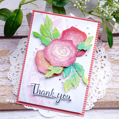 Inlovearts Blooming Rose Cutting Dies