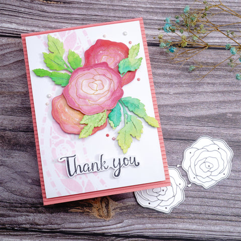 Inlovearts Blooming Rose Cutting Dies