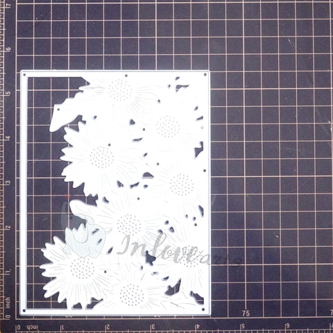 Inlovearts Blooming Sunflower Background Board Cutting Dies