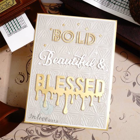 Inlovearts Bold Beautiful and Blessed Cutting Dies