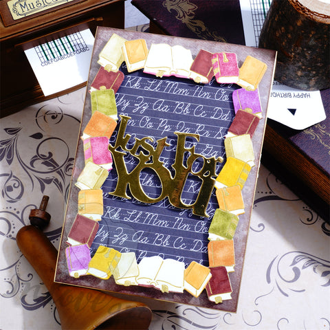 Inlovearts Books Frame Cutting Dies