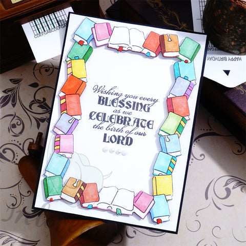 Inlovearts Books Frame Cutting Dies