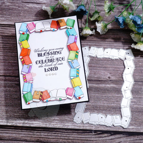 Inlovearts Books Frame Cutting Dies