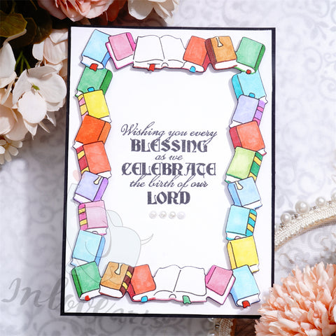 Inlovearts Books Frame Cutting Dies