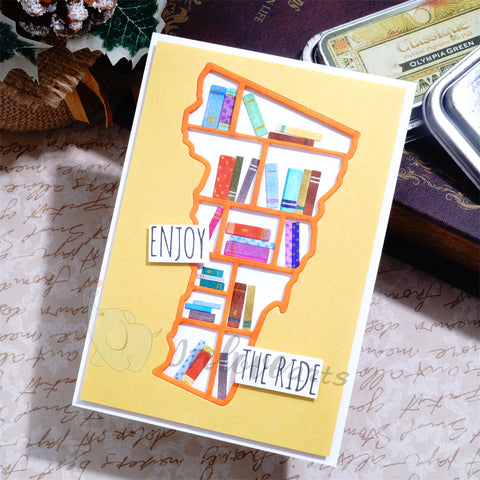 Inlovearts Bookshelf Border Cutting Dies