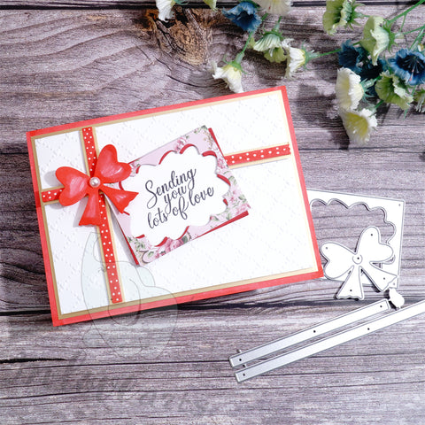 Inlovearts Bowknot Border and Note Cutting Dies