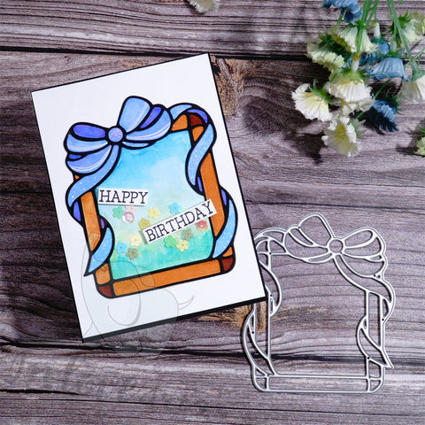 Inlovearts Bowknot Decorated Frame Cutting Dies