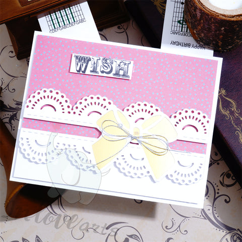 Inlovearts Bowknot Lace Border Cutting Dies