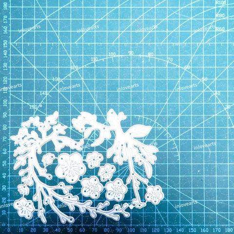 Inlovearts Branch of Peach Blossom Cutting Dies