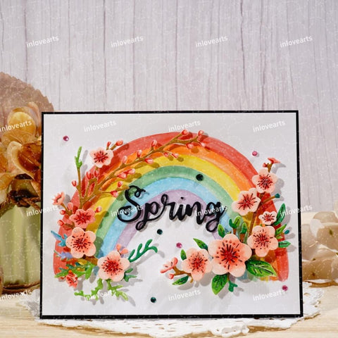 Inlovearts Branch of Peach Blossom Cutting Dies