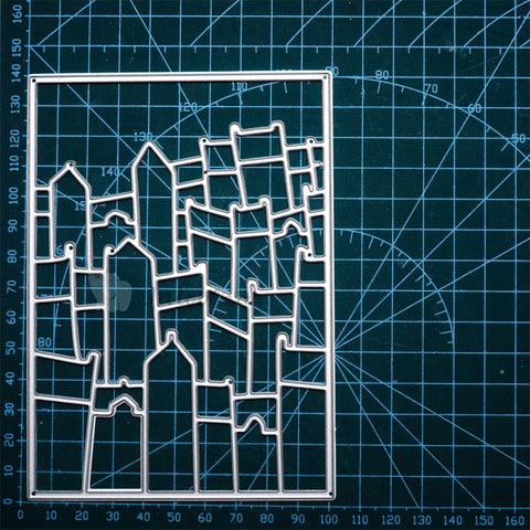 Inlovearts Building Background Board Cutting Dies