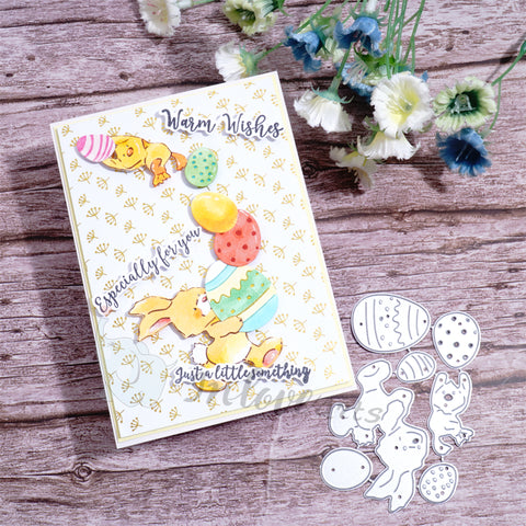 Inlovearts Bunny Holding Eggs Cutting Dies