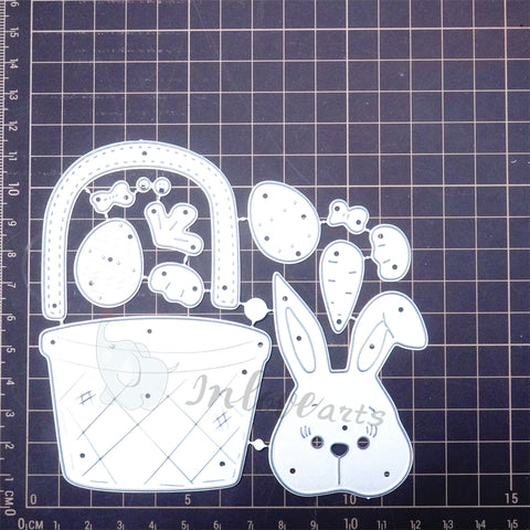 Inlovearts Bunny in the Basket Cutting Dies