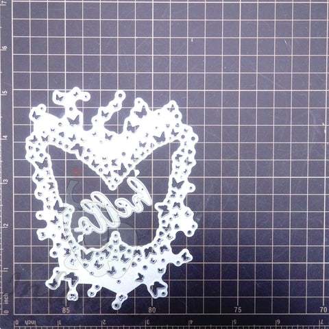 Inlovearts Butterfly Border with Hello Word Cutting Dies