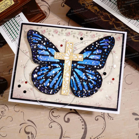 Inlovearts Butterfly Cross Cutting Dies